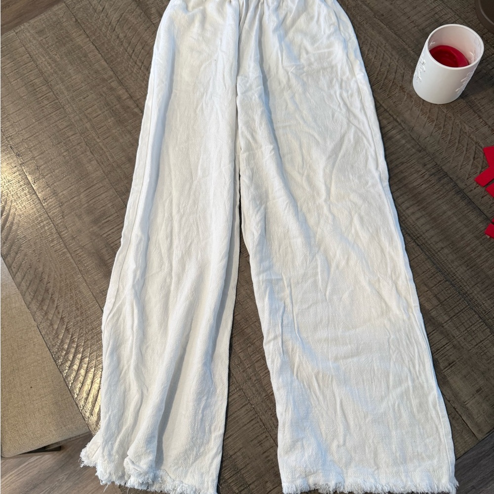 city beach white linen pants